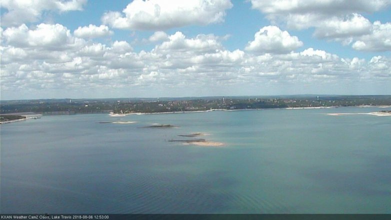 Lake Travis webcam, August 6, 2018 11:55 AM CT