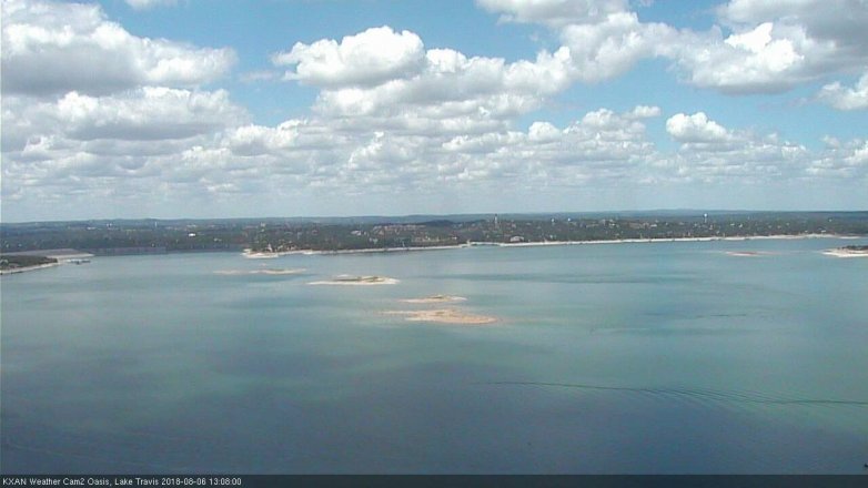 Lake Travis webcam, August 6, 2018 12:10 PM CT