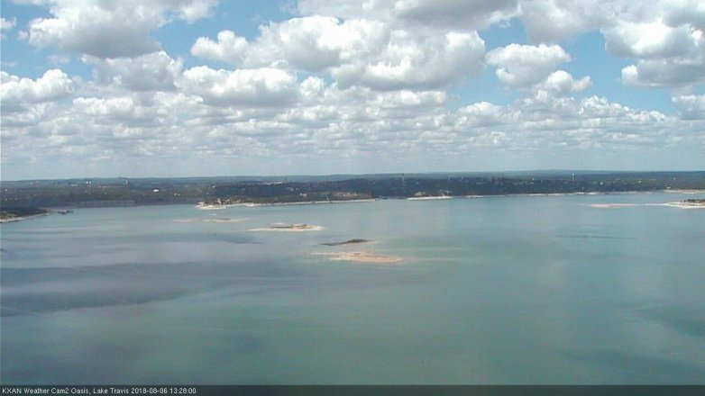Lake Travis webcam, August 6, 2018 12:30 PM CT