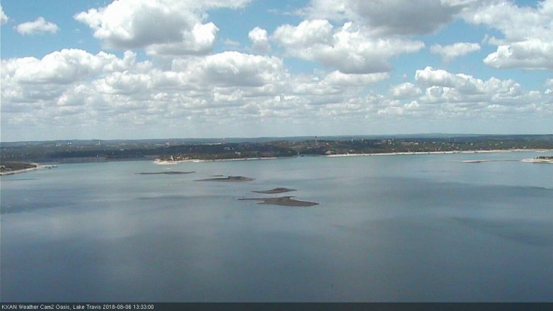 Lake Travis webcam, August 6, 2018 12:35 PM CT