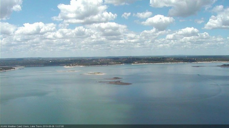 Lake Travis webcam, August 6, 2018 12:40 PM CT