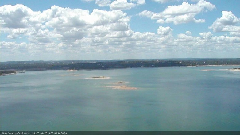 Lake Travis webcam, August 6, 2018 1:25 PM CT