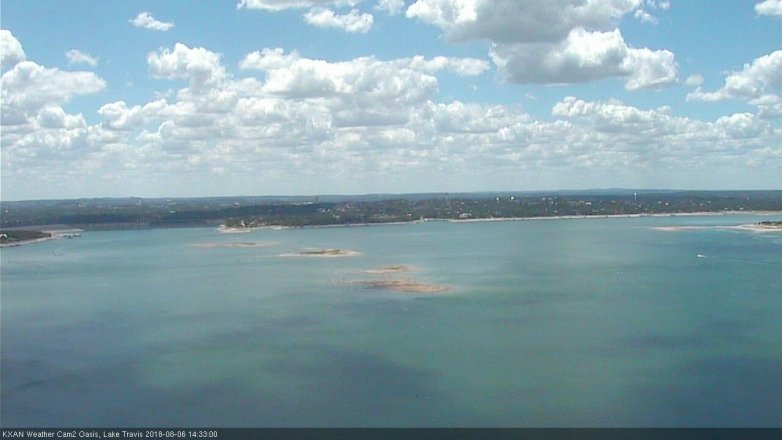 Lake Travis webcam, August 6, 2018 1:35 PM CT