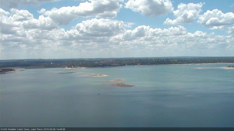 Lake Travis webcam, August 6, 2018 1:50 PM CT