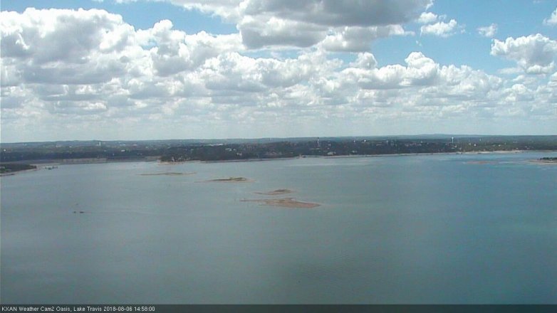 Lake Travis webcam, August 6, 2018 2:00 PM CT