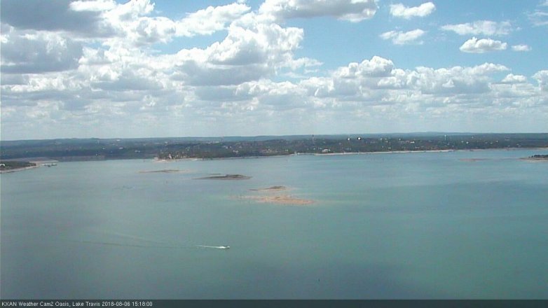 Lake Travis webcam, August 6, 2018 2:20 PM CT