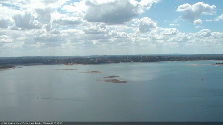 Lake Travis webcam, August 6, 2018 2:40 PM CT