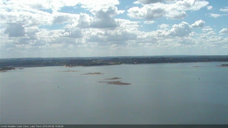Lake Travis webcam, August 6, 2018 2:50 PM CT