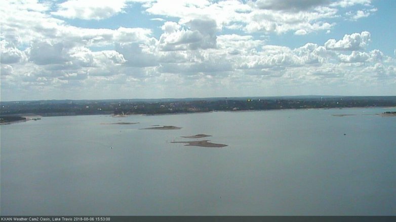 Lake Travis webcam, August 6, 2018 2:55 PM CT