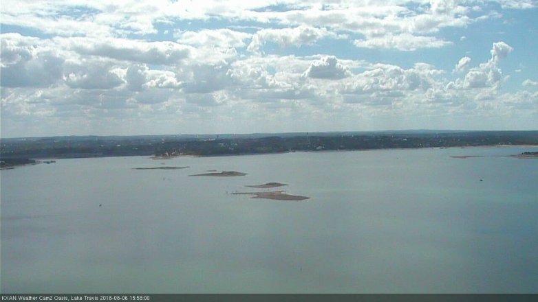 Lake Travis webcam, August 6, 2018 3:00 PM CT