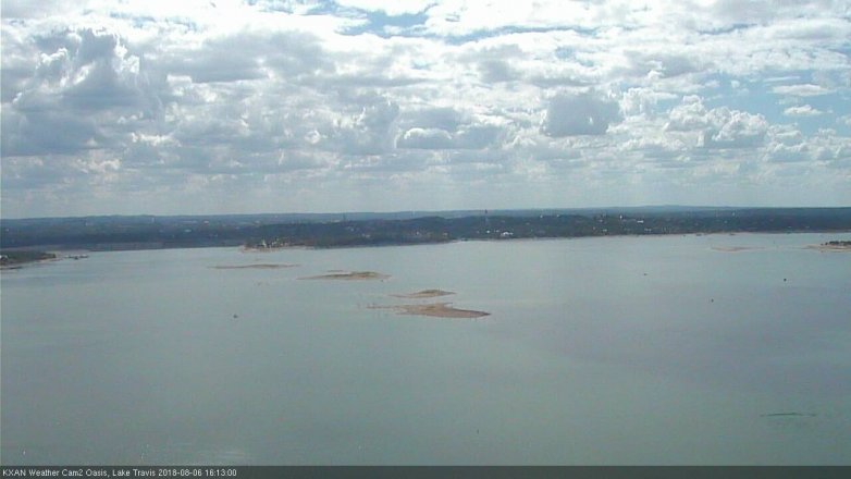 Lake Travis webcam, August 6, 2018 3:15 PM CT