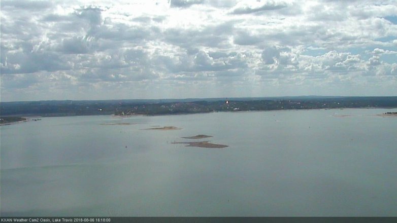Lake Travis webcam, August 6, 2018 3:20 PM CT