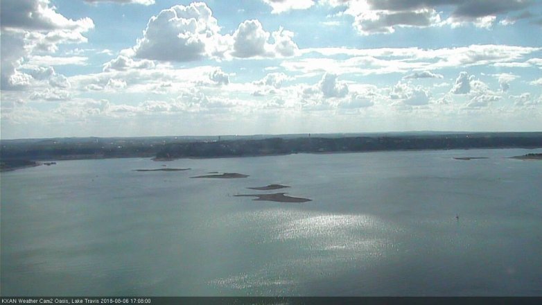 Lake Travis webcam, August 6, 2018 4:10 PM CT