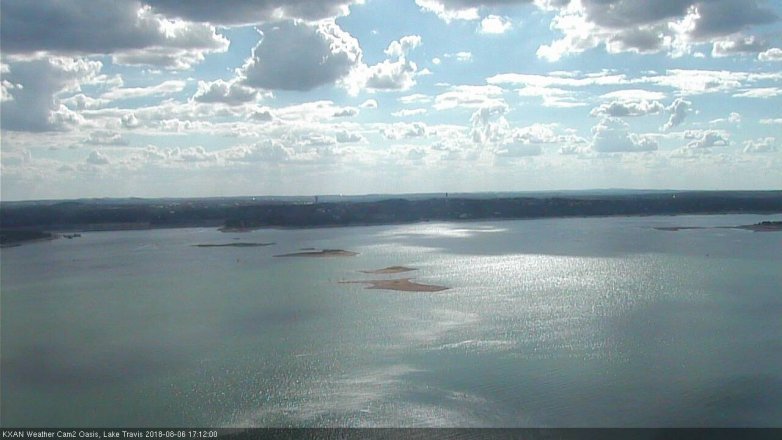 Lake Travis webcam, August 6, 2018 4:15 PM CT