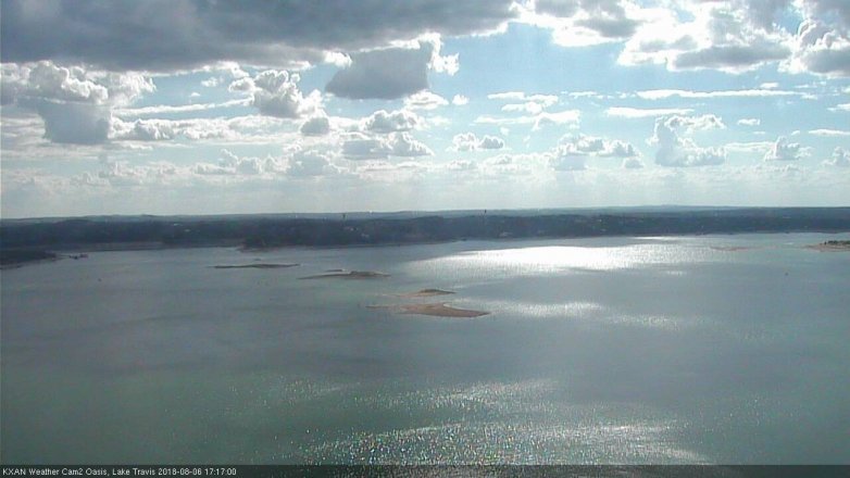 Lake Travis webcam, August 6, 2018 4:20 PM CT