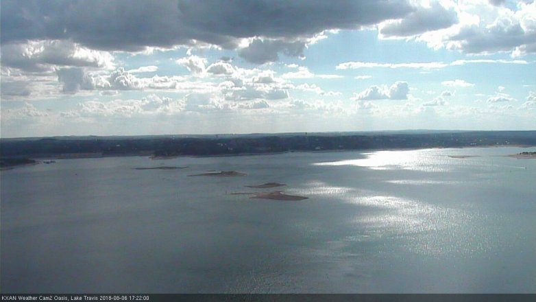 Lake Travis webcam, August 6, 2018 4:25 PM CT