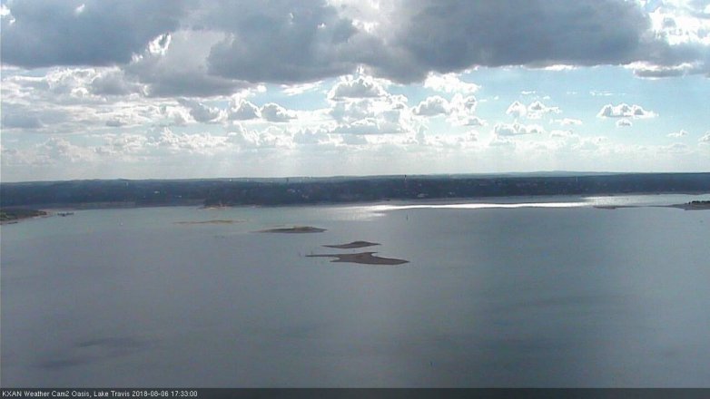 Lake Travis webcam, August 6, 2018 4:35 PM CT