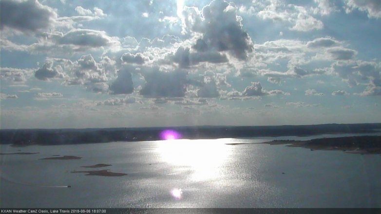 Lake Travis webcam, August 6, 2018 5:10 PM CT