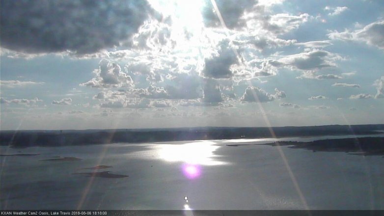 Lake Travis webcam, August 6, 2018 5:20 PM CT