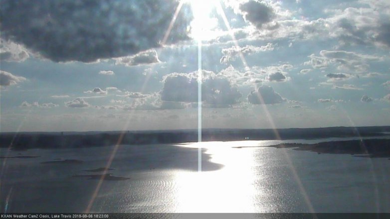 Lake Travis webcam, August 6, 2018 5:25 PM CT
