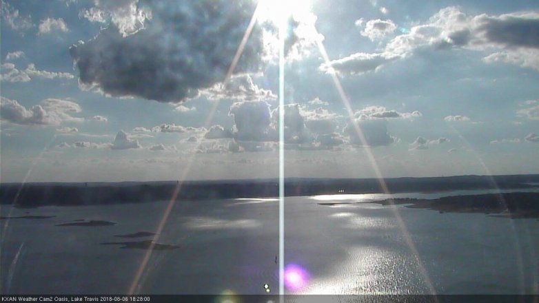 Lake Travis webcam, August 6, 2018 5:30 PM CT