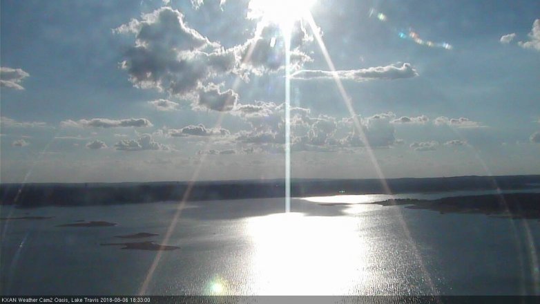 Lake Travis webcam, August 6, 2018 5:35 PM CT
