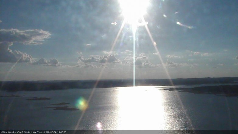 Lake Travis webcam, August 6, 2018 5:50 PM CT