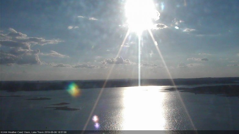Lake Travis webcam, August 6, 2018 6:00 PM CT