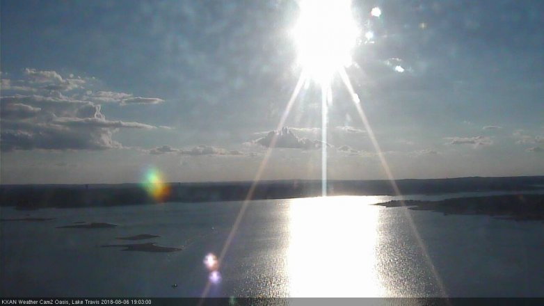 Lake Travis webcam, August 6, 2018 6:05 PM CT