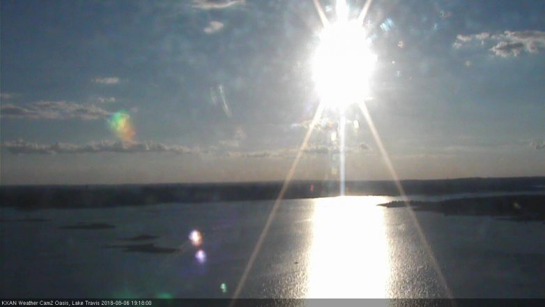 Lake Travis webcam, August 6, 2018 6:20 PM CT