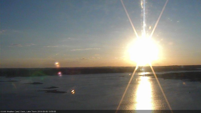 Lake Travis webcam, August 6, 2018 7:00 PM CT