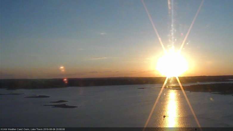 Lake Travis webcam, August 6, 2018 7:10 PM CT