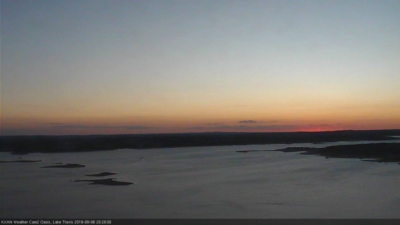 Lake Travis webcam, August 6, 2018 7:30 PM CT