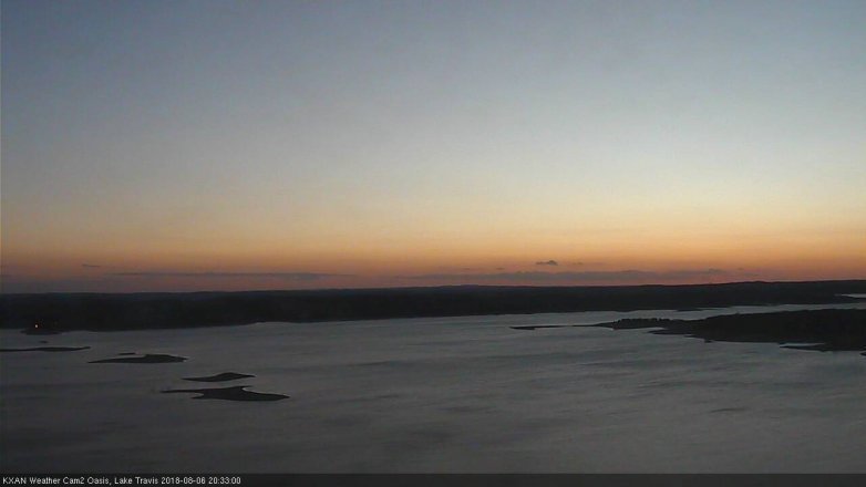 Lake Travis webcam, August 6, 2018 7:35 PM CT