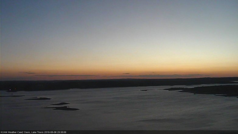 Lake Travis webcam, August 6, 2018 7:40 PM CT