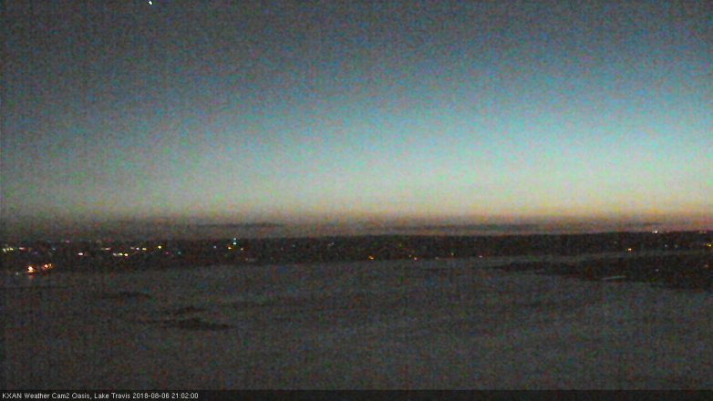 Lake Travis webcam, August 6, 2018 8:05 PM CT