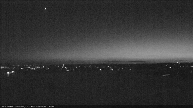 Lake Travis webcam, August 6, 2018 8:15 PM CT