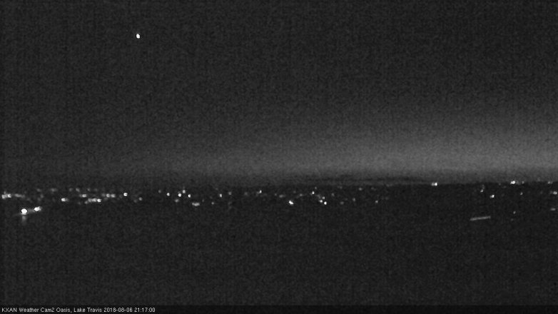Lake Travis webcam, August 6, 2018 8:20 PM CT