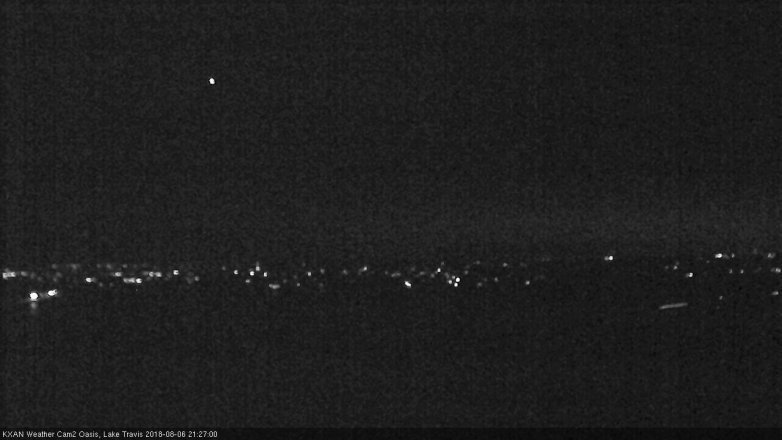 Lake Travis webcam, August 6, 2018 8:30 PM CT
