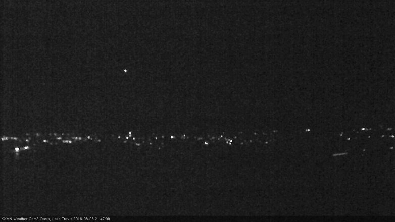 Lake Travis webcam, August 6, 2018 8:50 PM CT