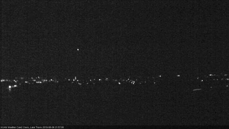 Lake Travis webcam, August 6, 2018 9:00 PM CT
