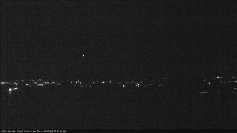 Lake Travis webcam, August 6, 2018 9:05 PM CT