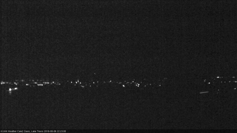 Lake Travis webcam, August 6, 2018 9:25 PM CT