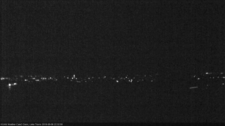 Lake Travis webcam, August 6, 2018 9:35 PM CT