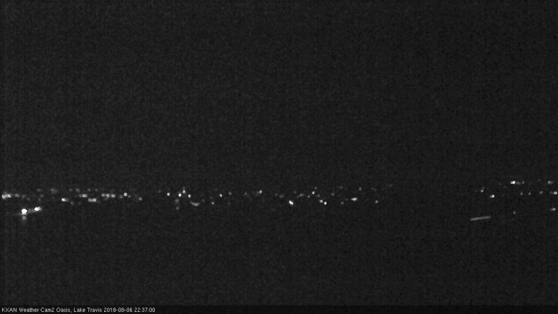 Lake Travis webcam, August 6, 2018 9:40 PM CT