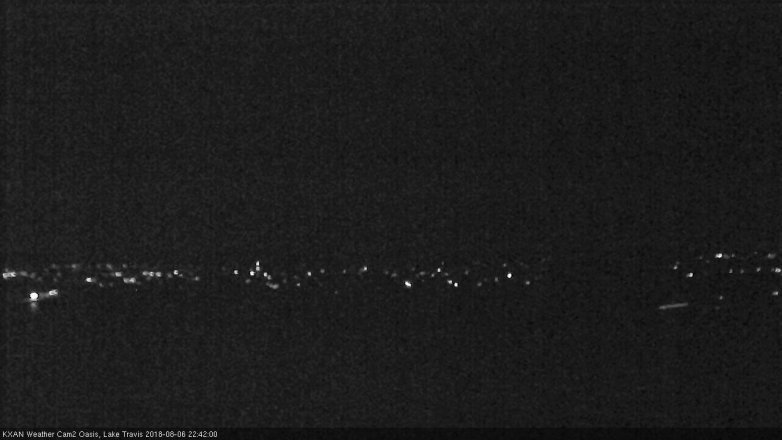 Lake Travis webcam, August 6, 2018 9:45 PM CT