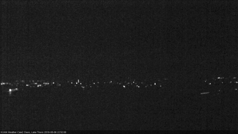 Lake Travis webcam, August 6, 2018 9:55 PM CT