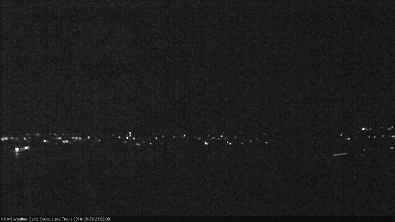Lake Travis webcam, August 6, 2018 10:05 PM CT