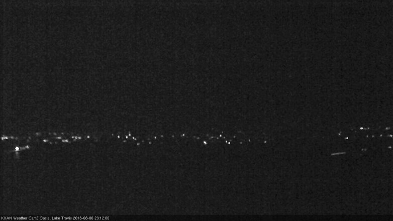 Lake Travis webcam, August 6, 2018 10:15 PM CT