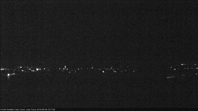 Lake Travis webcam, August 6, 2018 10:20 PM CT